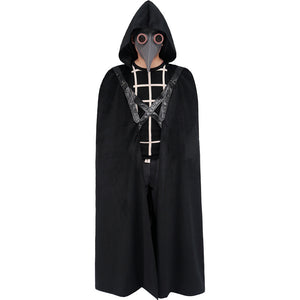 Halloween Plague Doctor Costume Steampunk Cosplay Party Costume Plague Doctor Mask for Men Women