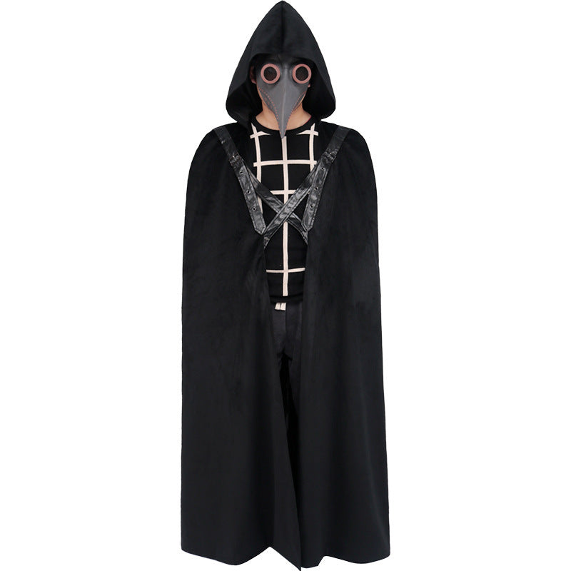 Halloween Plague Doctor Costume Steampunk Cosplay Party Costume Plague Doctor Mask for Men Women