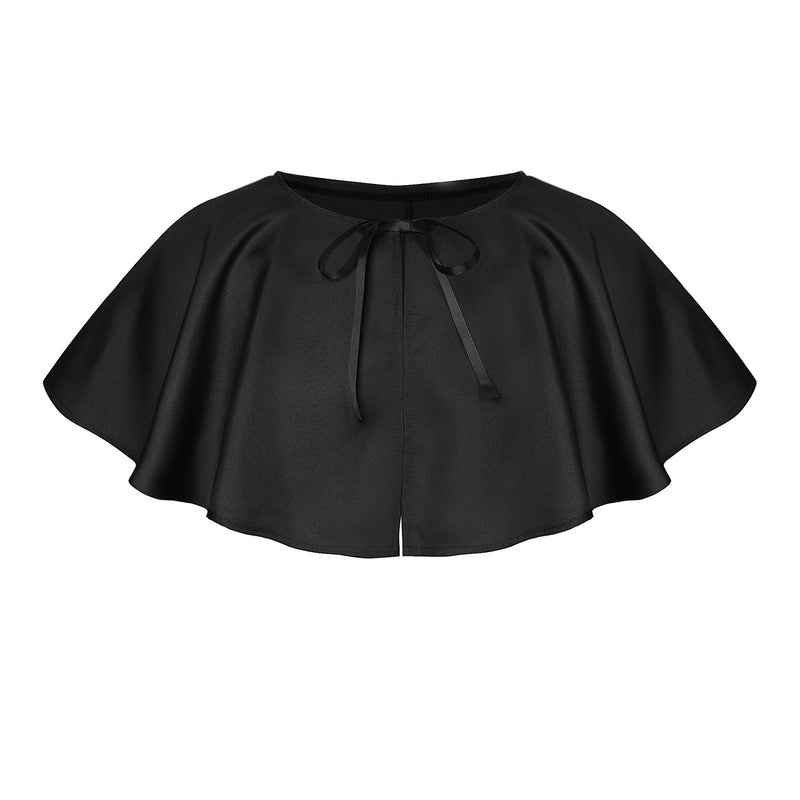 Halloween Short Cloak Witch Wizard Costume Outfit Unisex Adult Cape Solid Cloak Medieval Cosplay Cape for Men Women