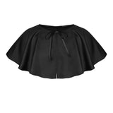 Halloween Short Cloak Witch Wizard Costume Outfit Unisex Adult Cape Solid Cloak Medieval Cosplay Cape for Men Women
