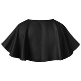 Halloween Short Cloak Witch Wizard Costume Outfit Unisex Adult Cape Solid Cloak Medieval Cosplay Cape for Men Women