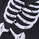 Halloween Skeleton Costume for Men Women Comfy Adult Skeleton Coat Pants