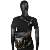 Halloween Steampunk Retro Motorcycle Rock Gothic Shoulder Waist Leg Bags Packs