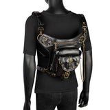 Halloween Steampunk Retro Motorcycle Rock Gothic Shoulder Waist Leg Bags Packs