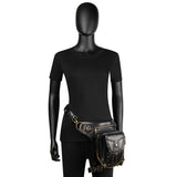 Halloween Steampunk Retro Motorcycle Rock Gothic Shoulder Waist Leg Bags Packs