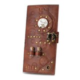 Handmade Vintage Steampunk Gear Leather Card Holder Purse