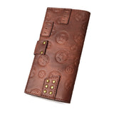 Handmade Vintage Steampunk Gear Leather Card Holder Purse