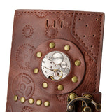 Handmade Vintage Steampunk Gear Leather Card Holder Purse