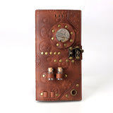 Handmade Vintage Steampunk Gear Leather Card Holder Purse