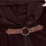 Hooded Cloak Adult Medieval Renaissance Costume with Hood Velvet Cape Halloween