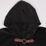 Hooded Cloak Adult Medieval Renaissance Costume with Hood Velvet Cape Halloween
