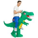 Inflatable Dinosaur Costume Riding T Rex Air Blow up Funny Fancy Dress Party Halloween Costume for Kids Adult