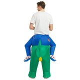 Inflatable Dinosaur Costume Riding T Rex Air Blow up Funny Fancy Dress Party Halloween Costume for Kids Adult