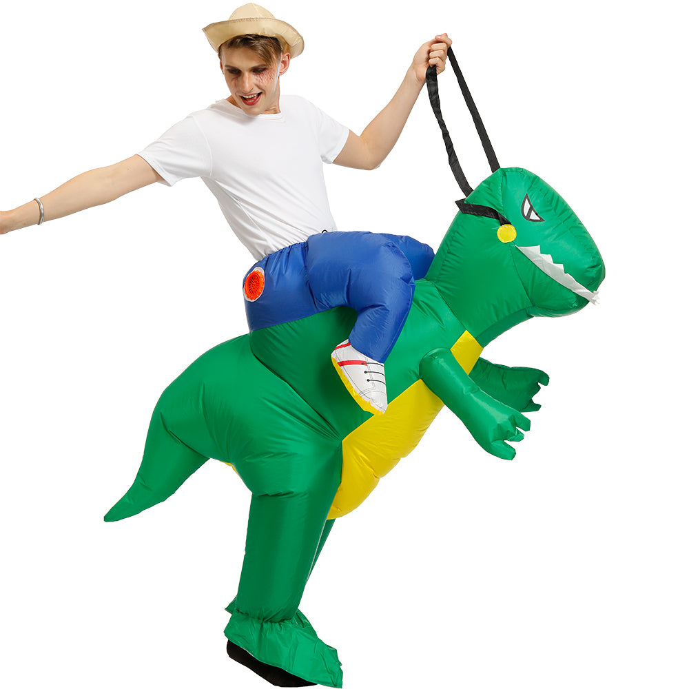 Kids Adult Inflatable Costume Inflatable Dinosaur Costume T-Rex Fancy Dress Halloween Blow up Costumes Red Dinosaur Costume
