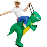 Kids Adult Inflatable Costume Inflatable Dinosaur Costume T-Rex Fancy Dress Halloween Blow up Costumes Red Dinosaur Costume