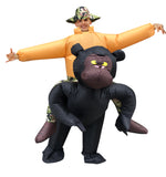 Inflatable Riding Gorilla Costume Roar King Kong Costume For Halloween Carnival Dress Suit Orangutan Mascot Costume