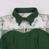 Keyhole Tie Bodycon 50s Vintage Polka Dot Floral Slim Fit Pencil Dress