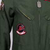 Kids Adult Fighter Pilot Halloween Costume Air Force Flight Suit Roleplay Dress Up with Aviator Accessories