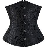 Ladies Classic Elegant Flower Tapestry Brocade Underbust Corset