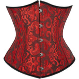 Ladies Classic Elegant Flower Tapestry Brocade Underbust Corset