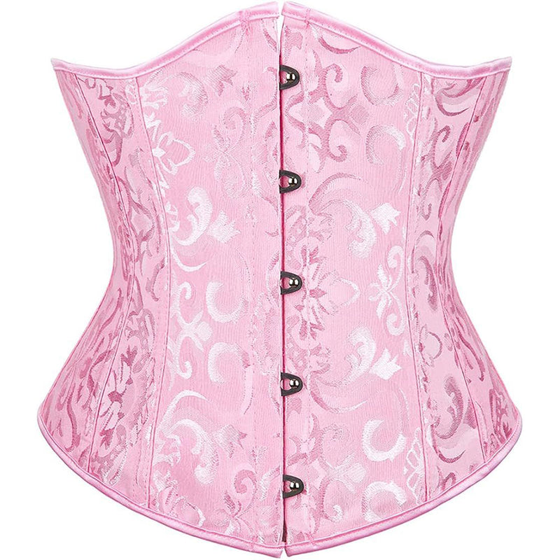 Ladies Classic Elegant Flower Tapestry Brocade Underbust Corset