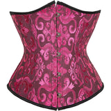 Ladies Classic Elegant Flower Tapestry Brocade Underbust Corset