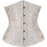 Ladies Classic Elegant Flower Tapestry Brocade Underbust Corset