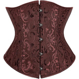 Ladies Classic Elegant Flower Tapestry Brocade Underbust Corset