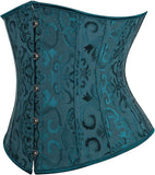 Ladies Classic Elegant Flower Tapestry Brocade Underbust Corset