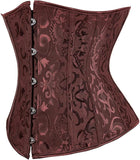 Ladies Classic Elegant Flower Tapestry Brocade Underbust Corset