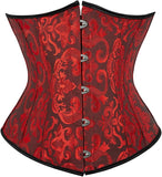 Ladies Classic Elegant Flower Tapestry Brocade Underbust Corset