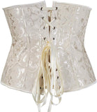 Ladies Classic Elegant Flower Tapestry Brocade Underbust Corset