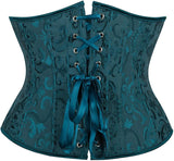 Ladies Classic Elegant Flower Tapestry Brocade Underbust Corset