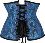 Ladies Classic Elegant Flower Tapestry Brocade Underbust Corset