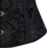 Ladies Classic Elegant Flower Tapestry Brocade Underbust Corset