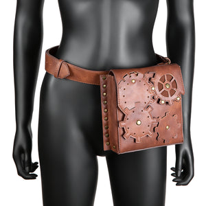 Leather Steampunk Crossbody Shoulder Purse Bags Gothic Costume Accessory
