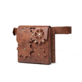 Leather Steampunk Crossbody Shoulder Purse Bags Gothic Costume Accessory