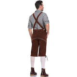 Lederhosen Men German Bavarian Oktoberfest Leather Trousers Costume