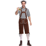 Lederhosen Men German Bavarian Oktoberfest Leather Trousers Costume