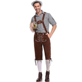 Lederhosen Men German Bavarian Oktoberfest Leather Trousers Costume