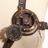 Gothic Metal Steampunk Chest-Belt Strap Costume Accessory