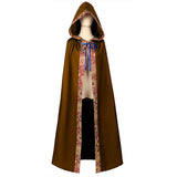 Medieval Cloak with Hood Wizard Cloak Halloween Renaissance Hooded Cape for Man and Women