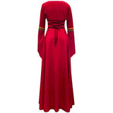 Medieval Dress for Women Vintage Renaissance Costumes Pirate Peasant Dresses Floor Length Halloween Long Dresses