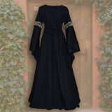 Medieval Dress for Women Vintage Renaissance Costumes Pirate Peasant Dresses Floor Length Halloween Long Dresses