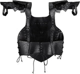 Medieval Faux Leather Chest Armor Retro Mercenary Knight Archer Body Armor Adjustable Vest Armour for Ren Faire
