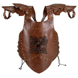 Medieval Faux Leather Chest Armor Retro Mercenary Knight Archer Body Armor Adjustable Vest Armour for Ren Faire