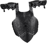Medieval Faux Leather Chest Armor Retro Mercenary Knight Archer Body Armor Adjustable Vest Armour for Ren Faire