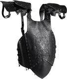 Medieval Faux Leather Chest Armor Retro Mercenary Knight Archer Body Armor Adjustable Vest Armour for Ren Faire