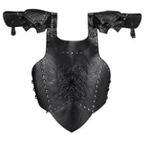 Medieval Faux Leather Chest Armor Retro Mercenary Knight Archer Body Armor Adjustable Vest Armour for Ren Faire
