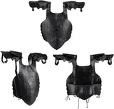 Medieval Faux Leather Chest Armor Retro Mercenary Knight Archer Body Armor Adjustable Vest Armour for Ren Faire